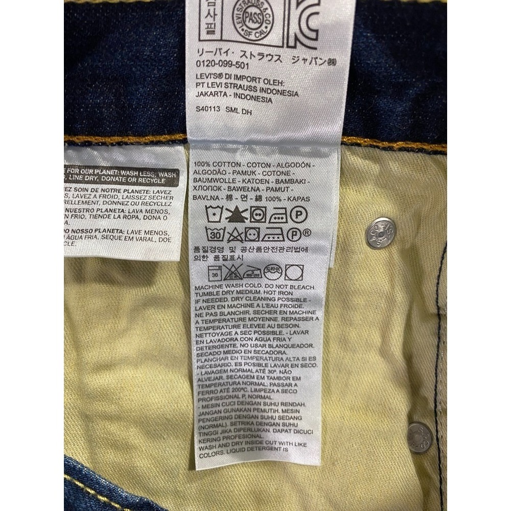 Levi's Jeans Shorts Mens 34 Blue 569 Loose‎ Straight Denim Jorts Medium Wash - Picture 7 of 11